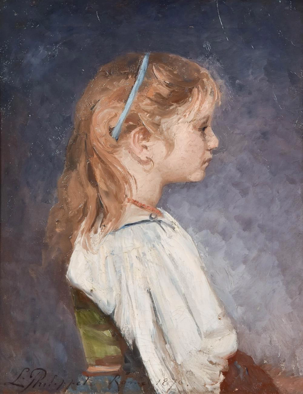 Ritratto di profilo di una bambina